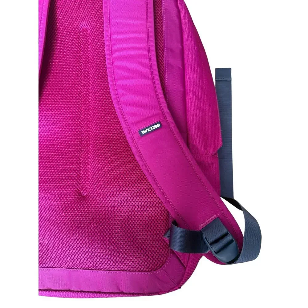 “INCASE” Laptop Backpack Fuchsia Pink Softside Velvet Padded Inside Backpack 18”